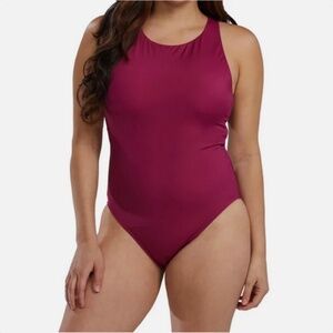 TYR Women's One Piece Swimsuit | Red/Burgundy| Large NWT Quick Ship